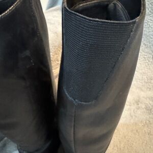 Worthington Womens Flat Heel Below the Knee Boots15” High Black Leather Sz 7